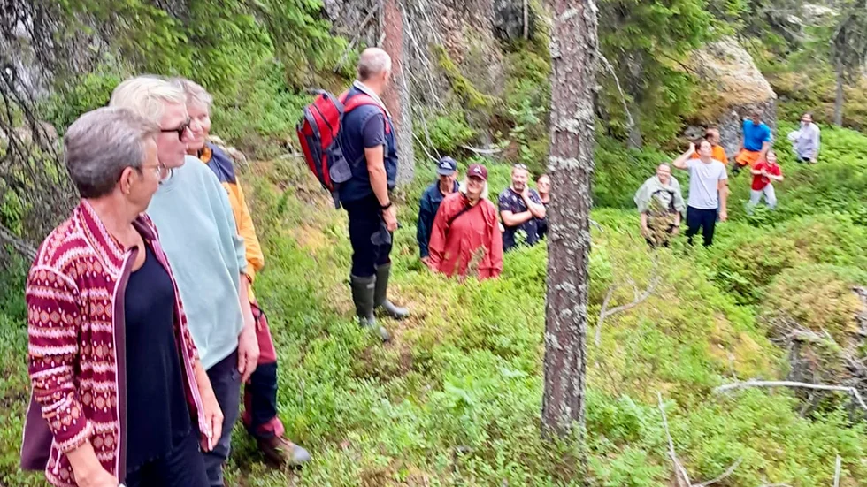 En av sommarens guidade vandringar på Korpstigen.