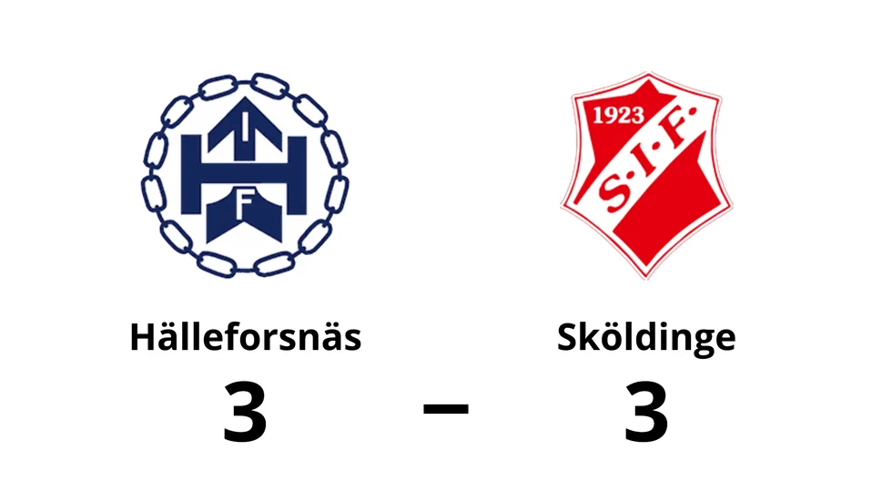 Hälleforsnäs IF spelade lika mot Sköldinge IF