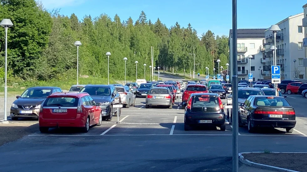 Boendeparkering på nybyggda området Storfågeln, Västra Erikslid.