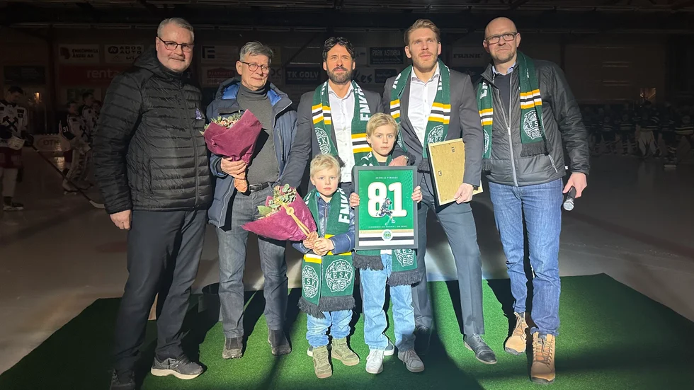 Fredrik Lindberg Håkan Karlsson Andreaz Persson Andreas Lindquist Fredrik Laurin vid ceremonin i Bahcohallen 