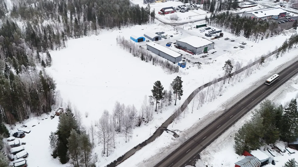 Här nära Älvsbyvägen i Antnäs planeras det att uppföra så kallade industriportar. 