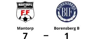 Borensberg B utklassat av Mantorp borta - med 1-7