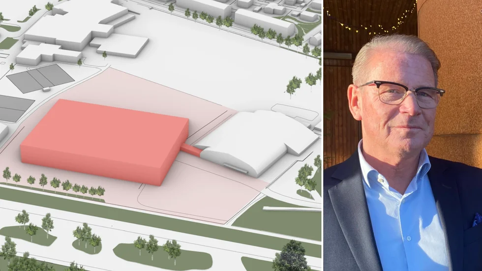 Västervik Arena, enligt den översiktsskiss som kommunen tagit fram. Harald Hjalmarsson berättar att man ändrat planerna något.