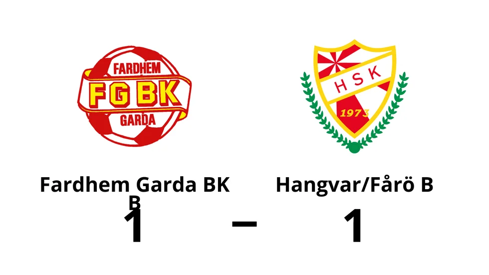 Fardhem Garda BK B spelade lika mot Hangvar SK B/Fårösund B