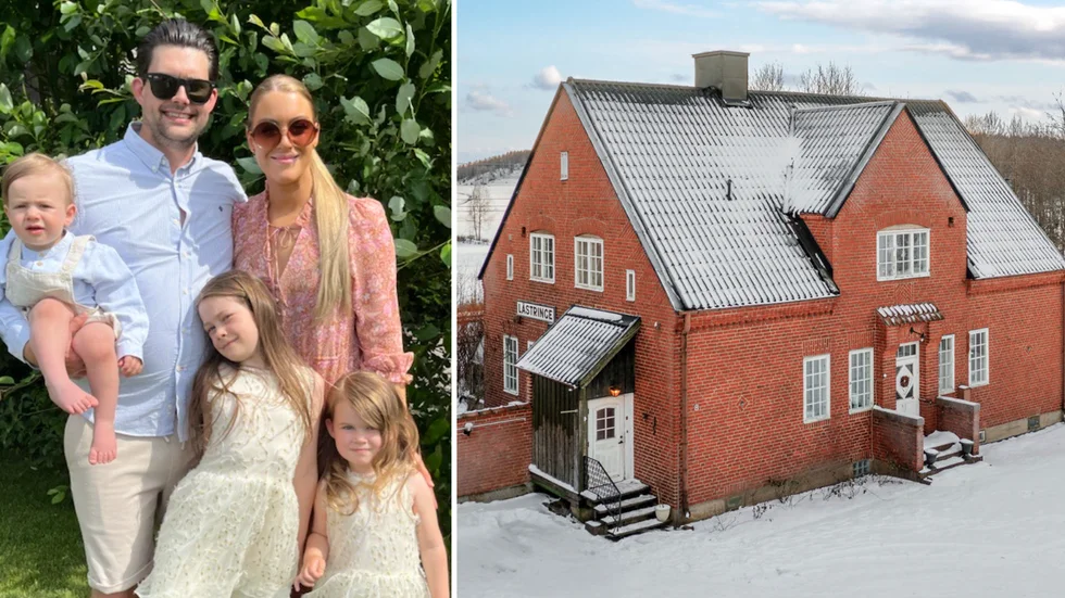 Sedan drygt två år har Alexander Hindbeck och Josephine Gath bott i det gamla stationshuset tillsammans med sina barn. 