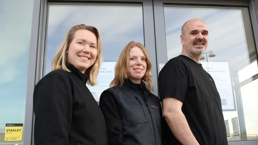 Matmissionen: Bettina Ottey, meldemsansvarig, Anna Johansson Ohlén, yrkescoach och Robert Reznik, butikschef ser fram emot invigningen 12 februari - biskop Marika Markovits kommer också att vara på plats.