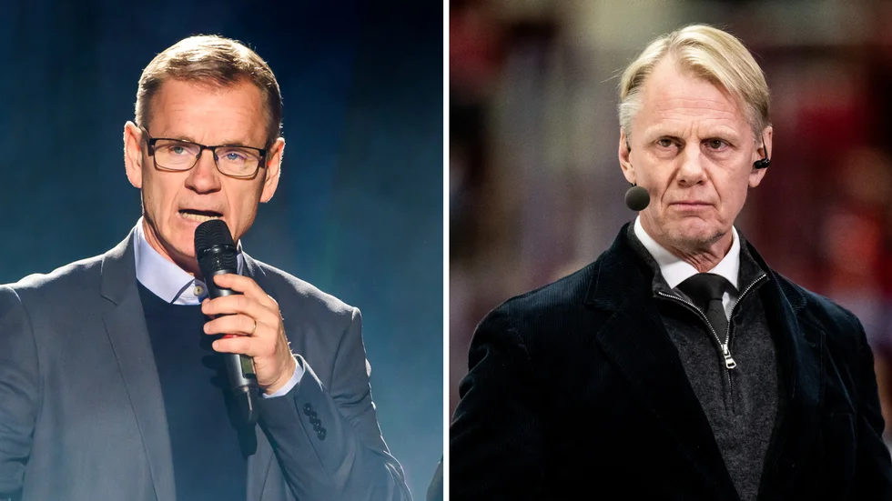 En del av svensk hockeys framtid är under utredning och det handlar om upp- och nedflyttning till SHL. Håkan Loob (t v) är en av profilerna som vill ha ett "trögare" system. Niklas Wikegård håller inte alls med.