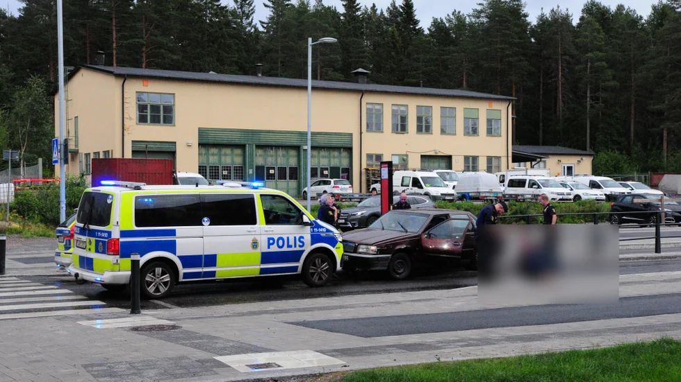 Biljakten slutade här, i bostadsområdet Kronan. 