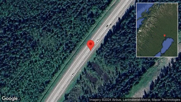 Stopp på E4 på grund av en singelolycka