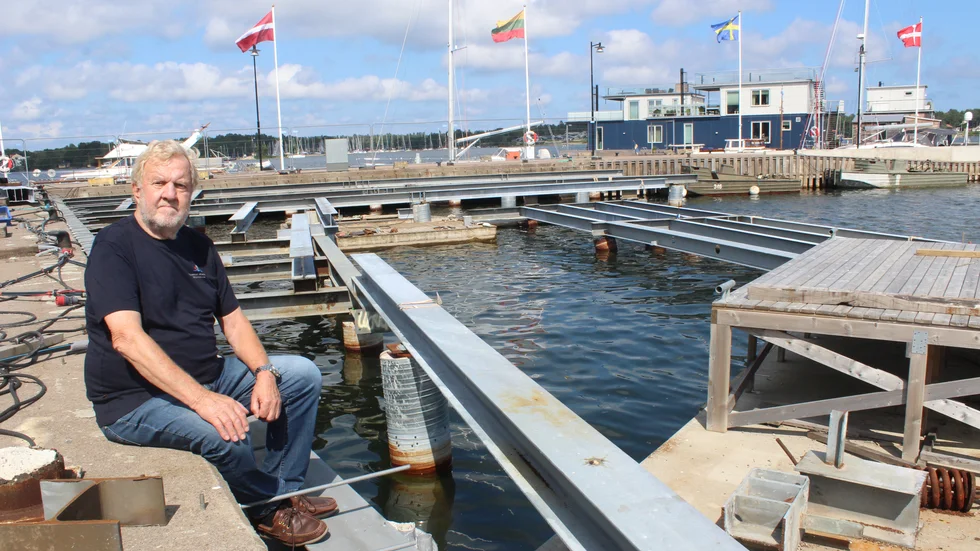 Richard Bergström räknar med att ha den försenade spolplattan vid Pampas Marina klar under hösten.
