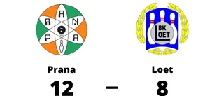 Seger med 12-8 för Prana mot Loet