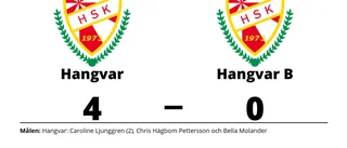 Hangvar upp i topp efter seger