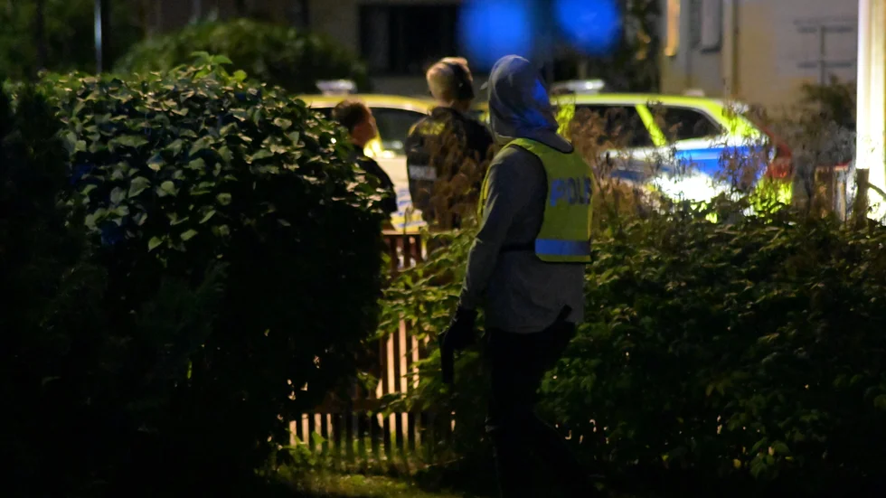 Polisinsats i Vadstena.