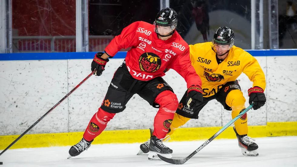 David Lilja (vänster) och Pontus Själin (ej på bild) var hemma från träning, sjuka.