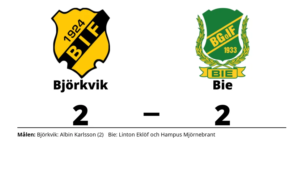 Björkviks IF spelade lika mot Bie GoIF
