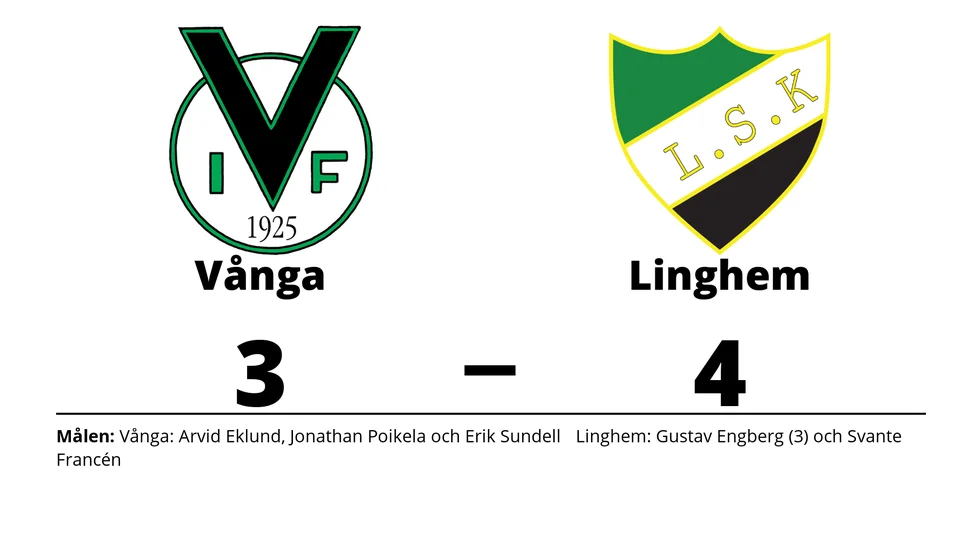 Vånga IF förlorade mot Linghems SK