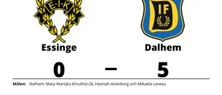 Tre mål av Mary Wanijku Kinuthia när Dalhem vann