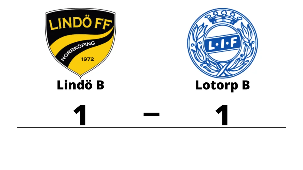 Lindö FF B spelade lika mot Lotorps IF B