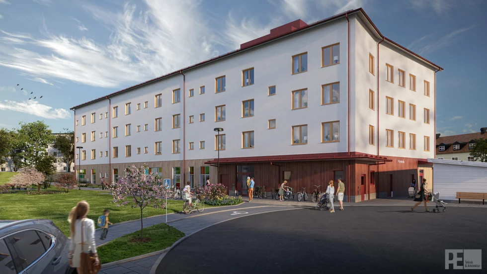 Uppsalahem har just börjat bygga studentbostäder på Rackarberget. Ett av allt färre bostadsprojekt som kommer att löpa över 2024.  