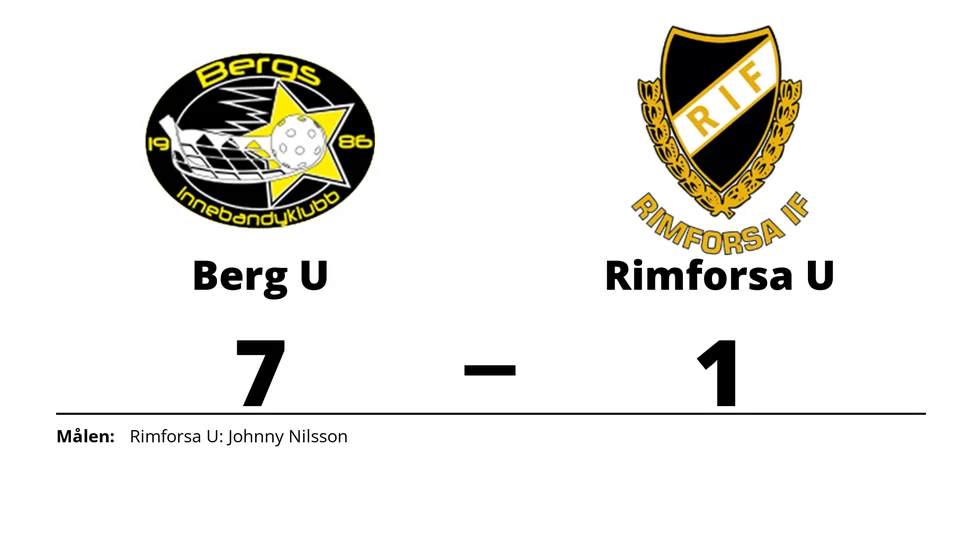 Bergs IK U H4 vann mot Rimforsa IF U-lag