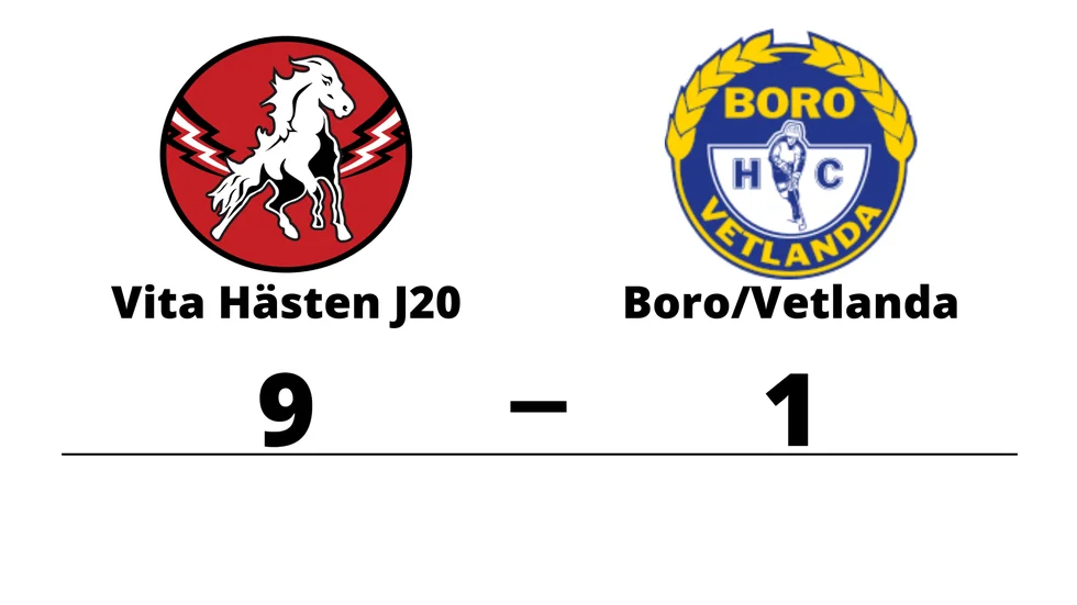 HC Vita Hästen vann mot Boro Vetlanda HC