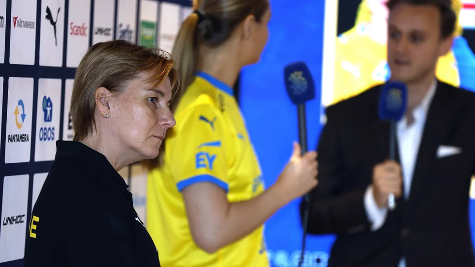 Åsa "Kotten" Karlsson under landslagets pressträff.