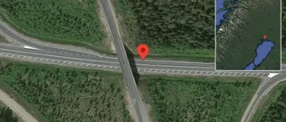 Stopp på E4 på grund av en singelolycka