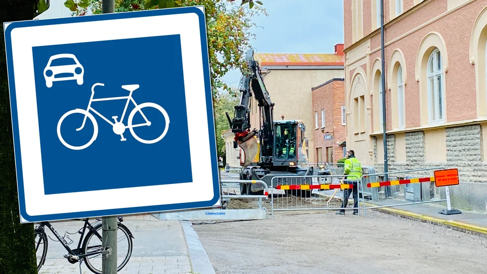 Cyklister ska få företräde längs Smedjegatan, men invigningen av cykelgatan dröjer.