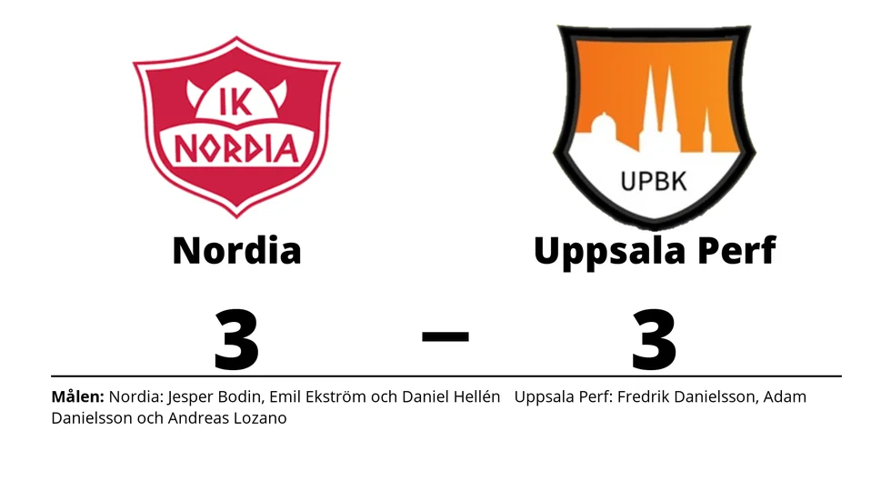 IK Nordia spelade lika mot Uppsala Performance BK