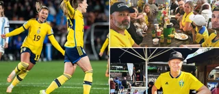 Samling vid skärmen – här är det fotbollsfest när Sverige spelar