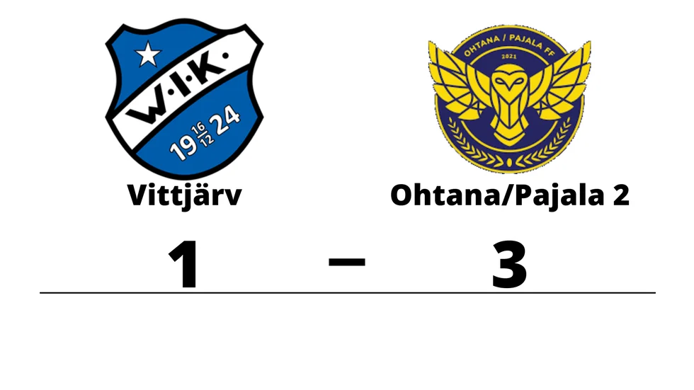 Vittjärvs IK/Hedens IF 2 förlorade mot Ohtana/Pajala FF 2
