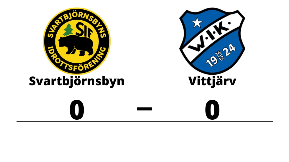 Svartbjörnsbyns IF spelade lika mot Vittjärvs IK/Hedens IF 2