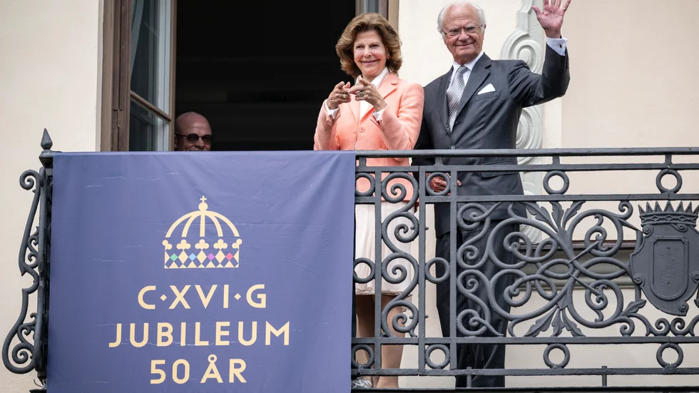 ”Republikanska föreningen arbetar för att avskaffa monarkin i Sverige.” På bilden firar kung Carl XVI Gustaf firar 50 år i Malmö.