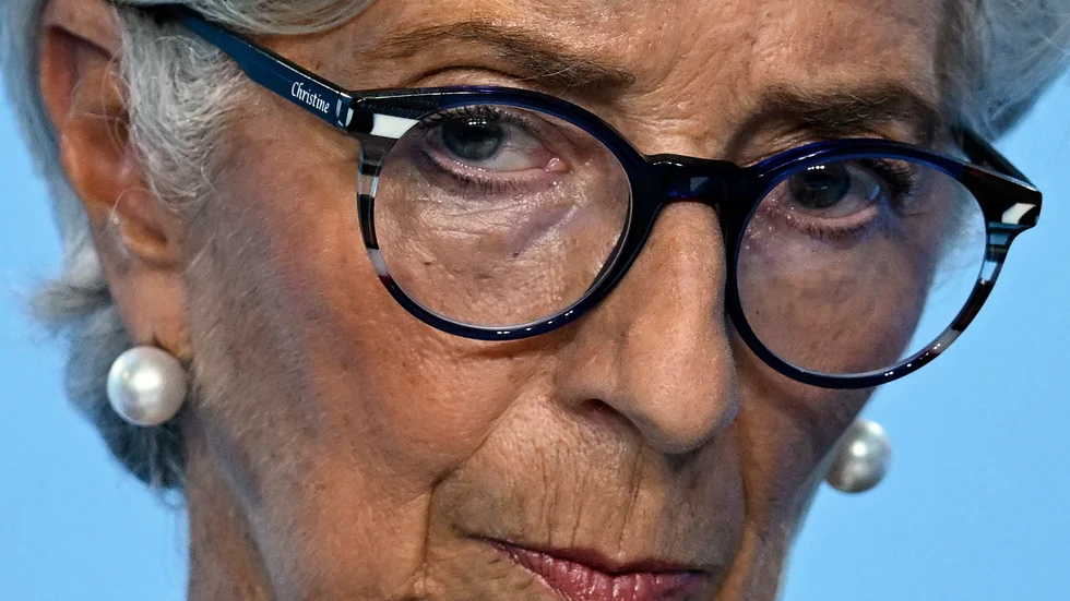 Europeiska centralbanken (ECB), med chefen Christine Lagarde, har varnat ett 20-tal storbanker med böter om de inte åtgärdar brister i sin hantering av klimatrisker. Arkivbild