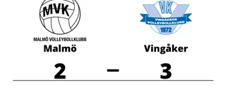 Seger för Vingåker mot Malmö efter avgörande i femte set