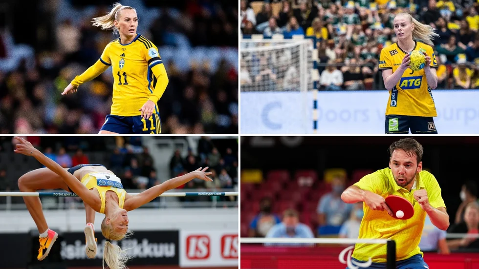 Paris 2024. Hur många lokala idrottare tar sig dit, till olympiad och Paralympics? Här ses Stina Blackstenius, Nina Koppang, Maja Nilsson och Emil Andersson som alla vunnit MVT:s Guldklockan de senaste åren.