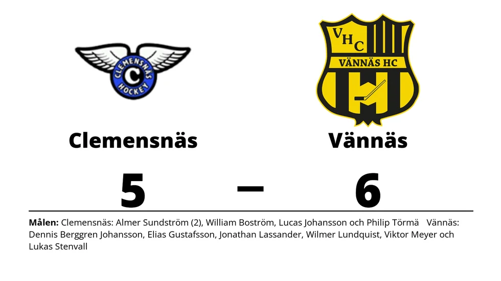 Clemensnäs HC förlorade mot Vännäs HC