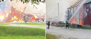 Storbrand rasade på gård – byggnad brann ner till grunden