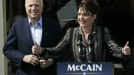 De republikanska kandidaterna till Vita huset, John McCain och Sarah Palin. Foto: Scanpix