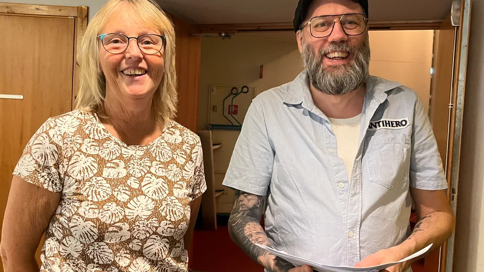 Tarja Rauhala och Jimmy Johansson är kultur-och fritidssamordnare på Skellefteå kommun och kvällens festfixare. ”Det här känns jättekul”, säger Tarja.
