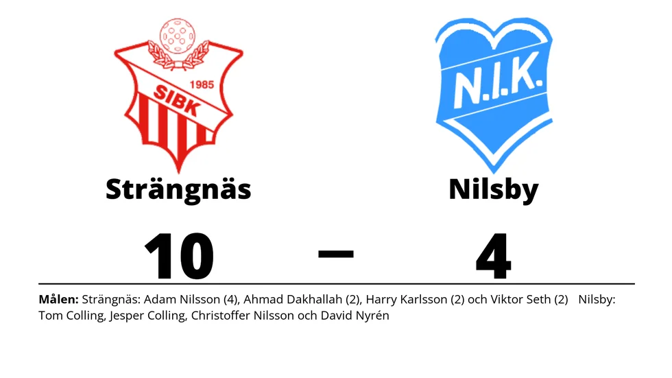Strängnäs IBK vann mot Nilsby IK
