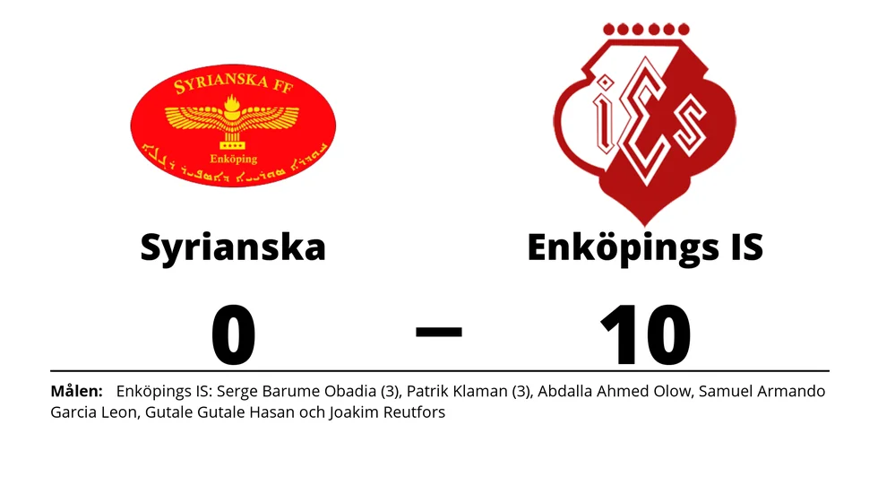 Syrianska FF förlorade mot Enköpings IS
