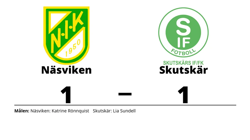 Näsvikens IK spelade lika mot Skutskärs IF FK