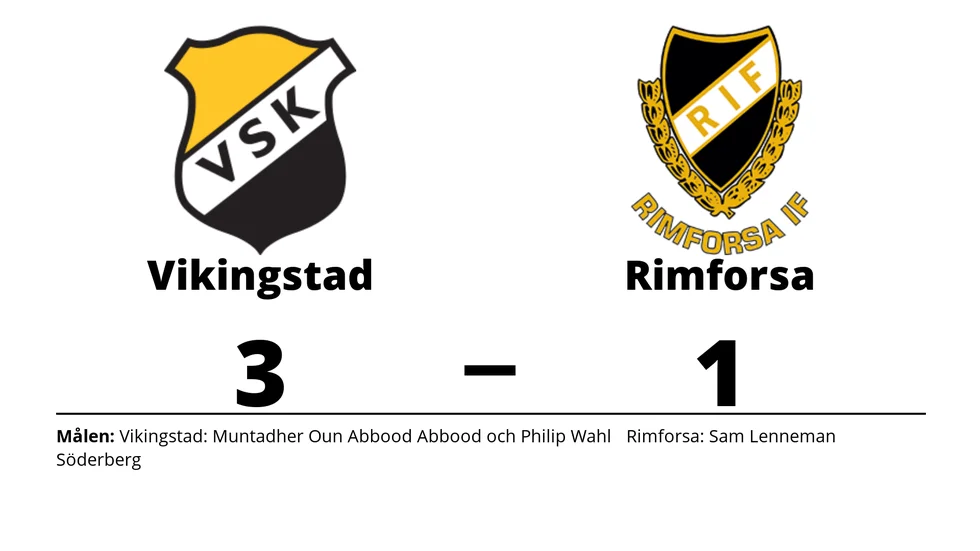 Vikingstad SK vann mot Rimforsa IF B