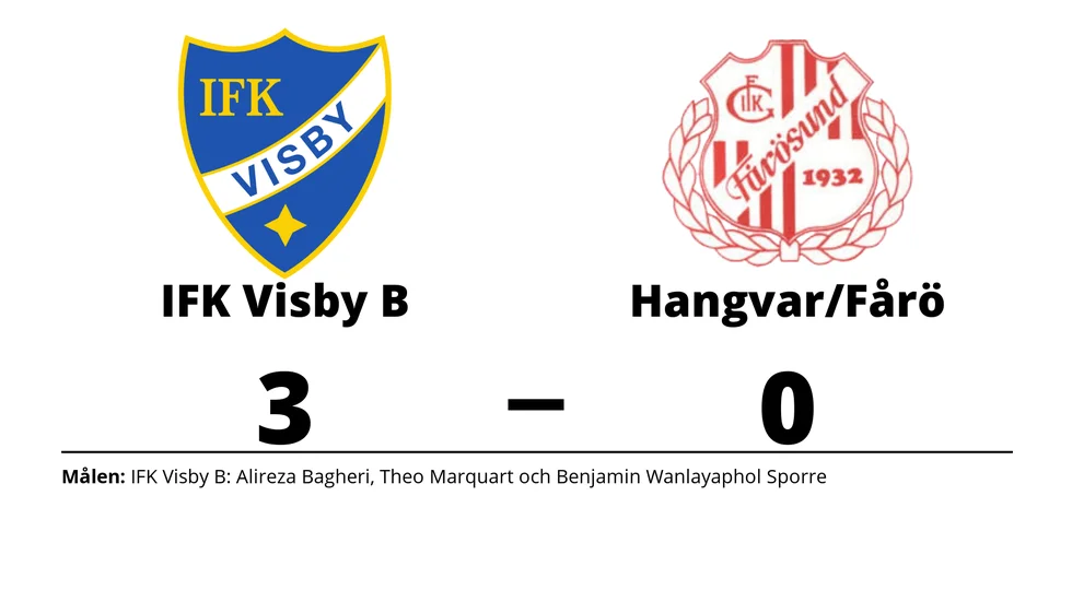 IFK Visby B vann mot Hangvar SK/Fårösund GoIK