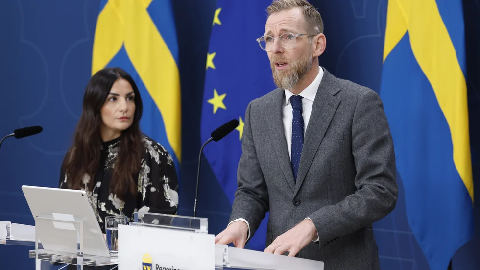 Socialminister Jakob Forssmed (KD) och kulturminister Parisa Liljestrand (M).