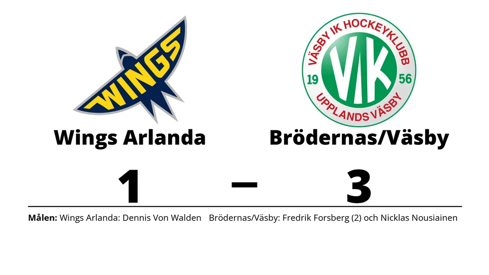 Wings HC Arlanda förlorade mot Brödernas/Väsby IK HK