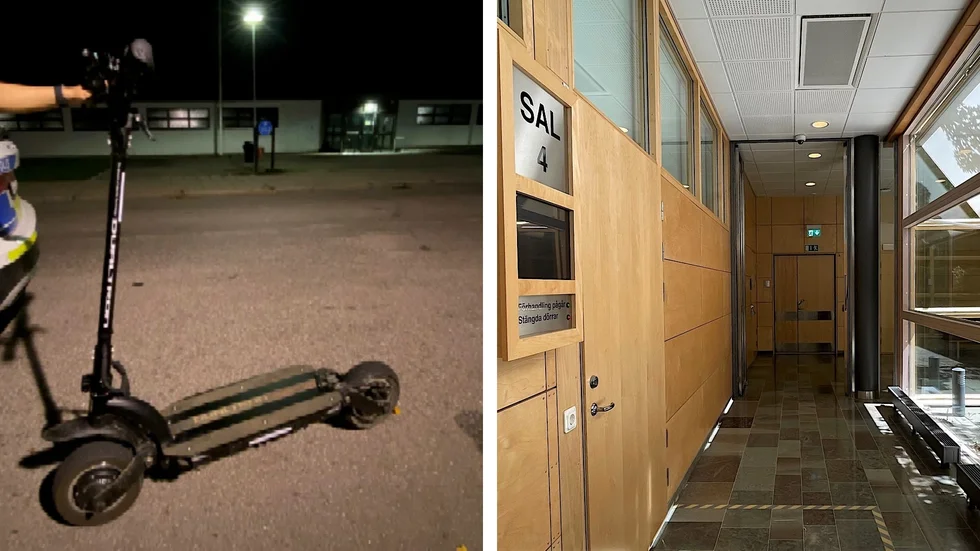 Den 31-åriga mannen stoppades efter att ha kört narkotikapåverkad i Fröslunda med en trimmad elsparkcykel.