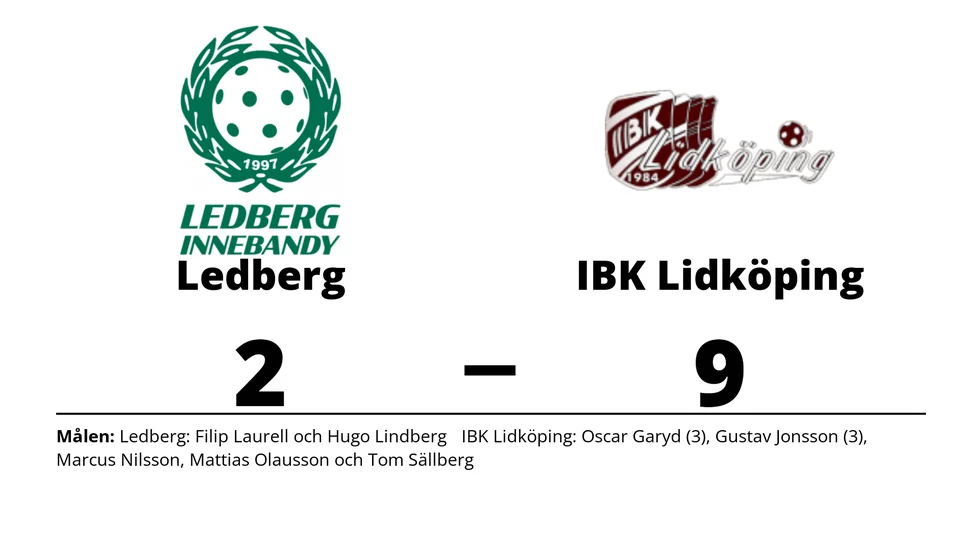 Ledberg IBF förlorade mot Lidköping IBK