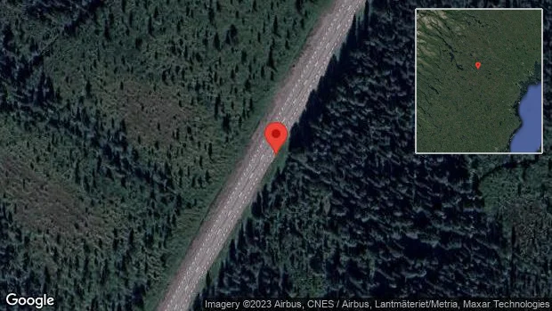 Personbil stillastående på E45